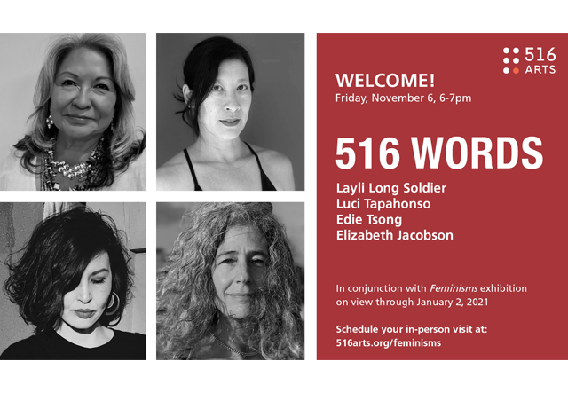 516 WORDS: Layli Long Soldier, Luci Tapahonso, Edie Tsong, & Elizabeth Jacobson exhibition image